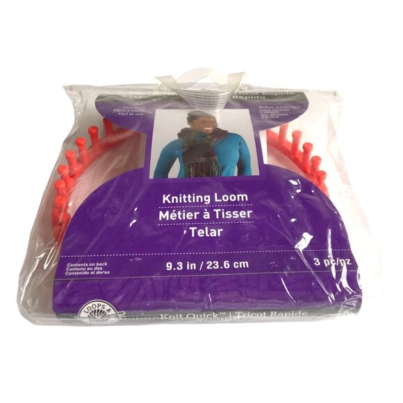 Loops & Threads Knit Quick 9.5" Round Knitting Loom Kit Hat Maker Set - Picture 4 of 16